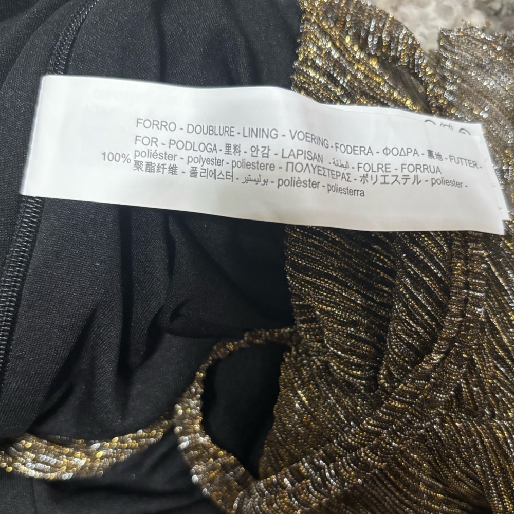 TOP Zara Green Goldish Bronze Ruched Tie Front Sleeveless Ruffle Tank Top - Picture 13 of 14